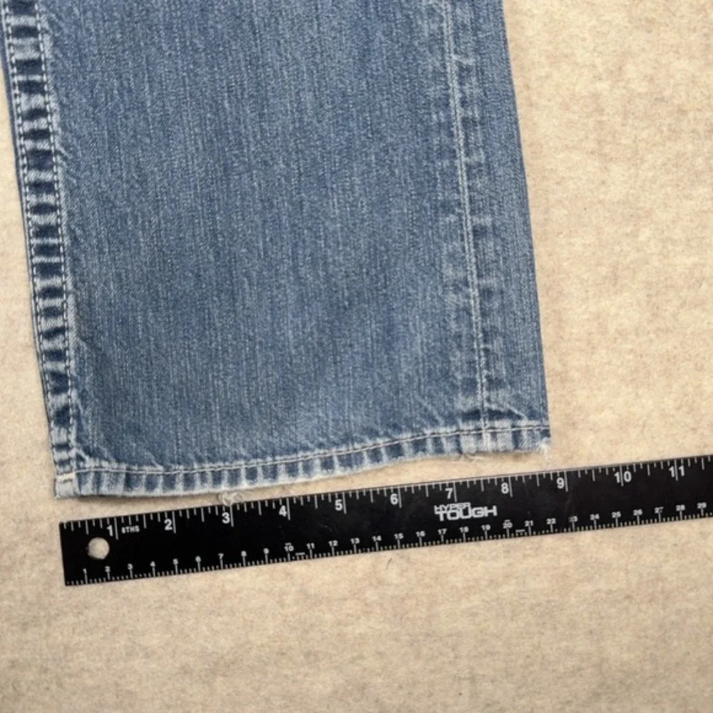 True Religion Straight Leg Jeans Flaps Blue‎ Distressed Mens 33x31 Denim *Read*